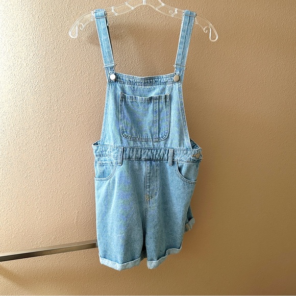 EUC Denim Romper Overalls - Picture 1 of 5
